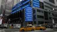 morgan stanley advertisement in blue on building in crossroad