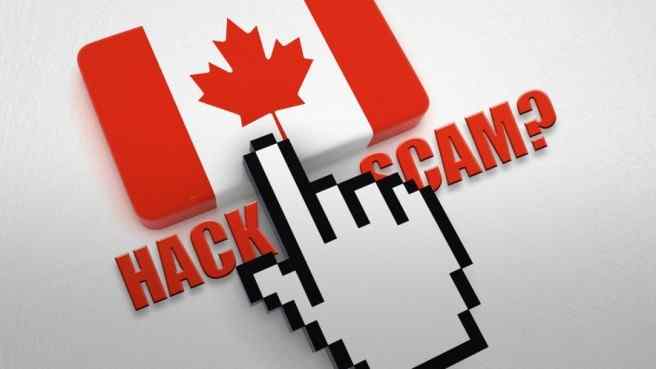 cursor pointing to canada flag button, hack scam 