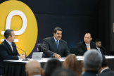 President of Venezuela Nicolás Maduro at a Petro conference
