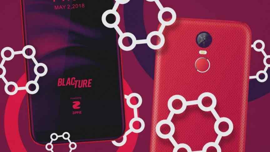 Front and back picture of Motif, a blockchain-based smartphone by BlacTure