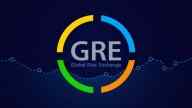 GRE logo on a blue background