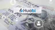 Huobi logo and name on Indian money bill