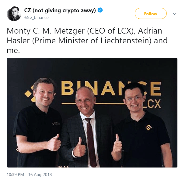 binance lcx