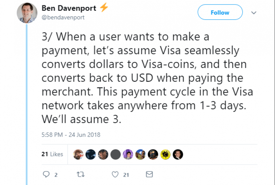 Ben Davenport response tweet